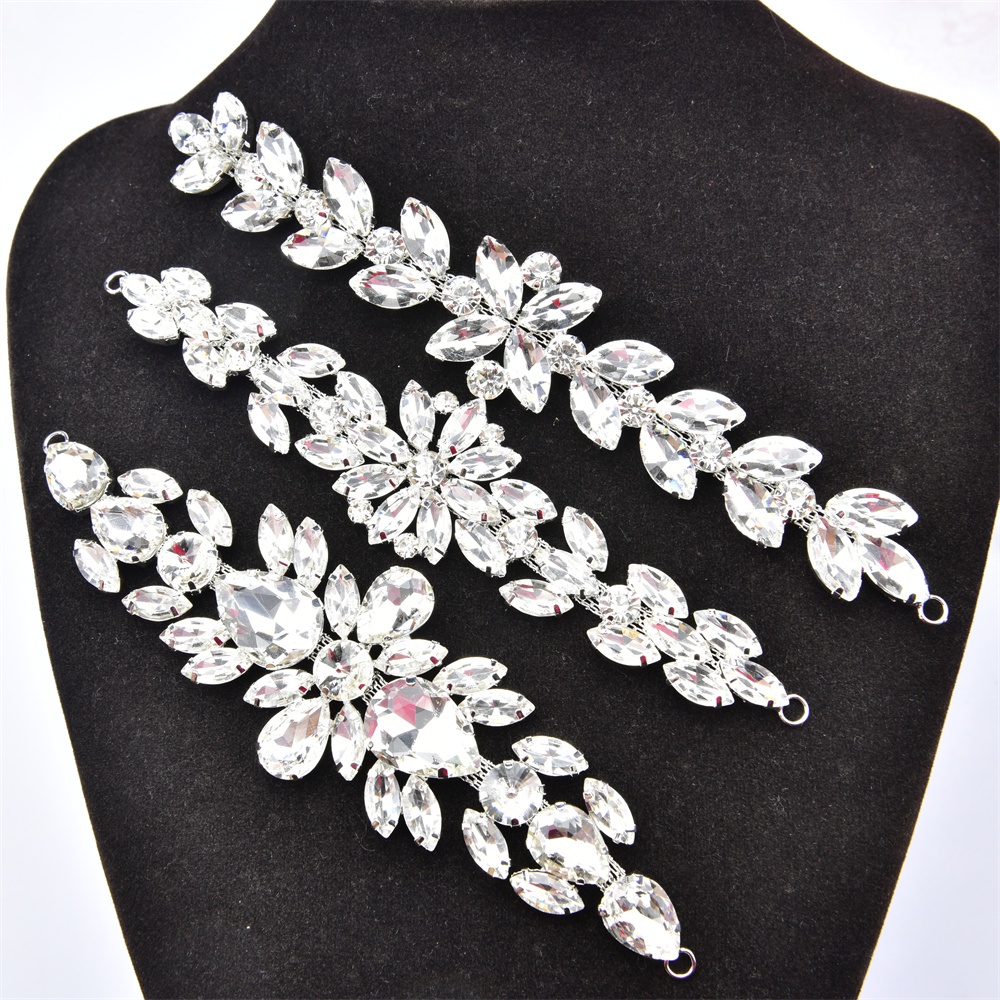 Kính Đá Pha Lê Trong Suốt Đính Đá Hình Hoa Xinh Xắn Trang Trí Quần Áo/ Thắt Lưng