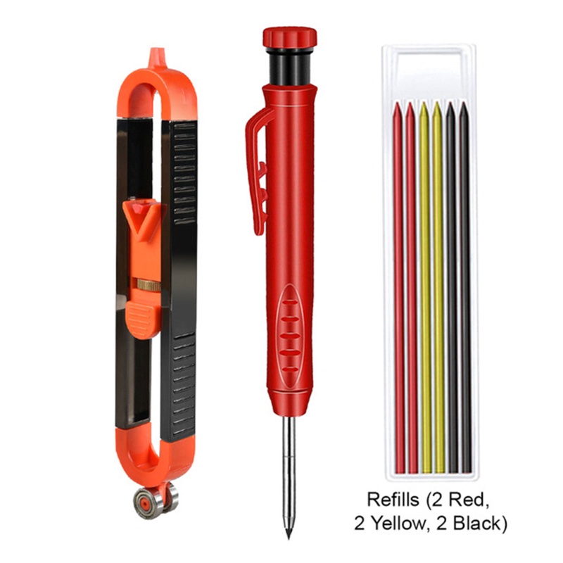 Thước Đo Đường Viền Bút Chì Tạo Khối Màu Đen / Đỏ / Vàng