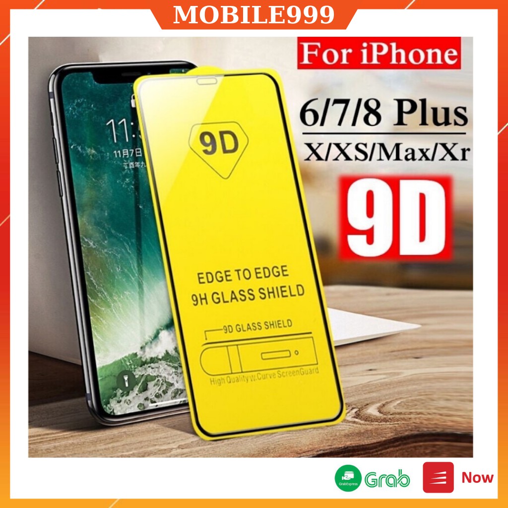 Dán Cường Lực iPhone Full màn 9D Cho iPhone 6/7/8/ 6splus/7plus/8plus /iPhone X/XS/XR/Xs Max/11/11Pro/11Pro Max MOBILE99