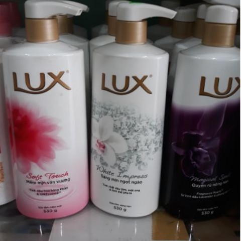 Sữa Tắm Lux Soft Touch Hồng, Magical Spell Tím, White Impres Trắng Chai 530g