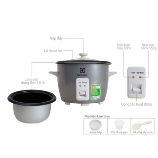 [ELECTROLUX]Nồi cơm electrolux erc1800-Nồi mới 100%