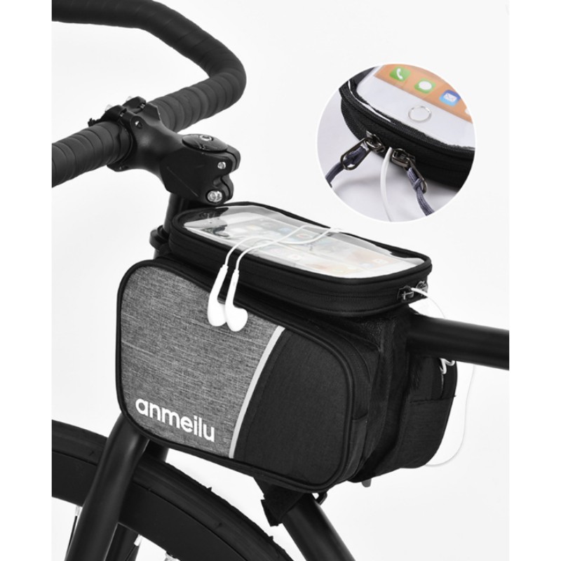 Túi treo sườn xe đạp,túi xe đạp cao cấp chống nước phản quang ANMEILU S7003