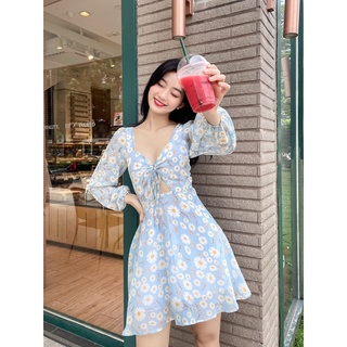 Đầm hoa tay dài rever clothings love daisy dress