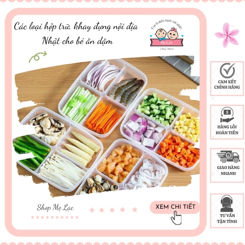 [Mẹ Lạc] Tổng hợp các loại hộp trữ thức ăn cho bé, hàng nội địa Nhật chất lượng cao