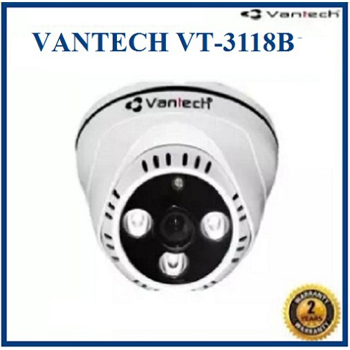 Camera Dome hồng ngoại VANTECH VT-3118B,Độ phân giải camera: 700 TV Lines.
