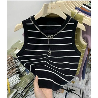 Áo ba lỗ chất len tăm dáng croptop