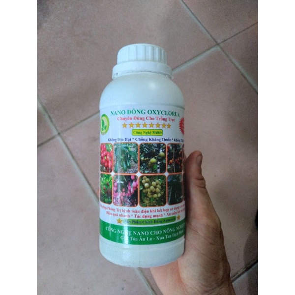 CẶP CHẾ PHẨM SINH HỌC NANO BẠC ĐỒNG VÀ NANO ĐỒNG OXYCLORUA CHAI 500ML..