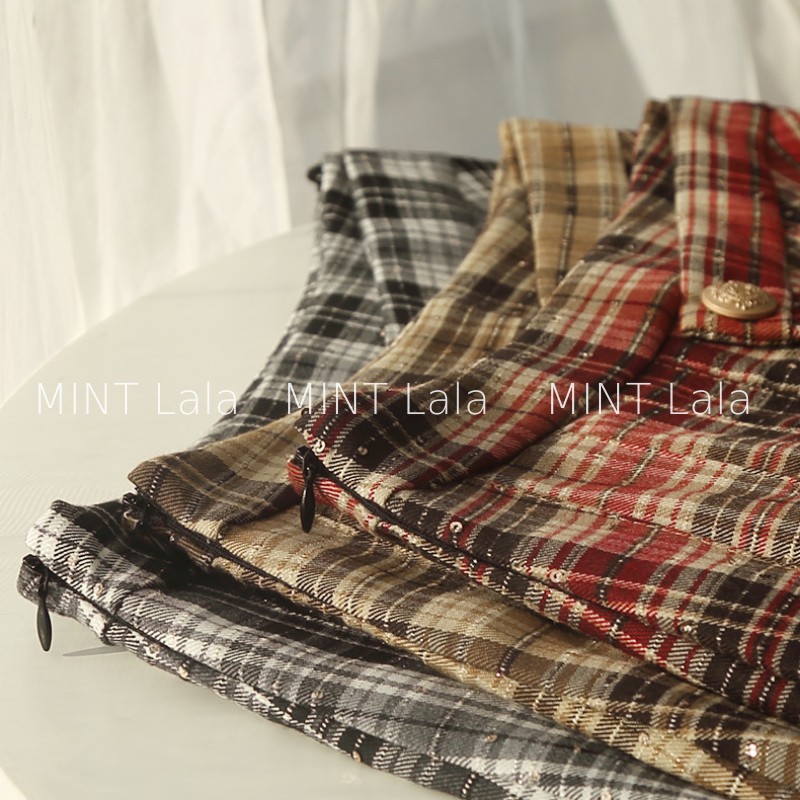 Chân Váy Ngắn Kẻ Sọc Bling Cá Tính - MINT Lala