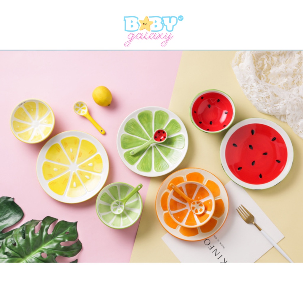 Chén Bát Ăn Cơm Cho Bé, Bát Ăn Dặm Hình Hoa Quả- Baby Galaxy Official