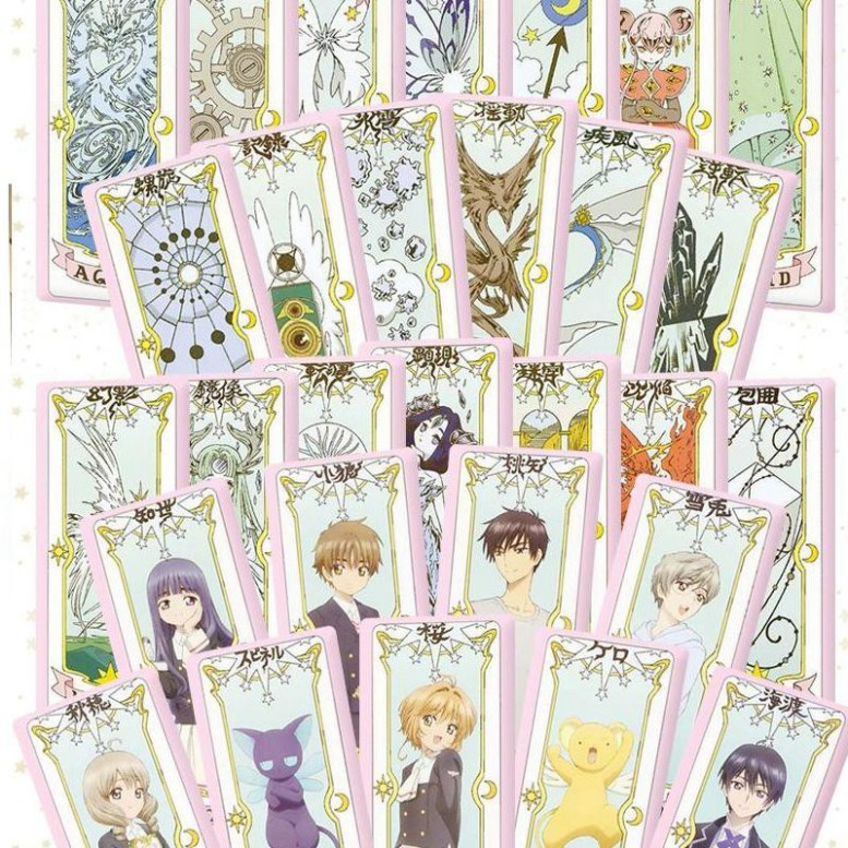 (2 loại ) Bộ bài Tarot màu xanh Clow card/Cardcaptor Sakura /KINOMOTO SAKURA thủ lĩnh thẻ bài pha lê dễ thương