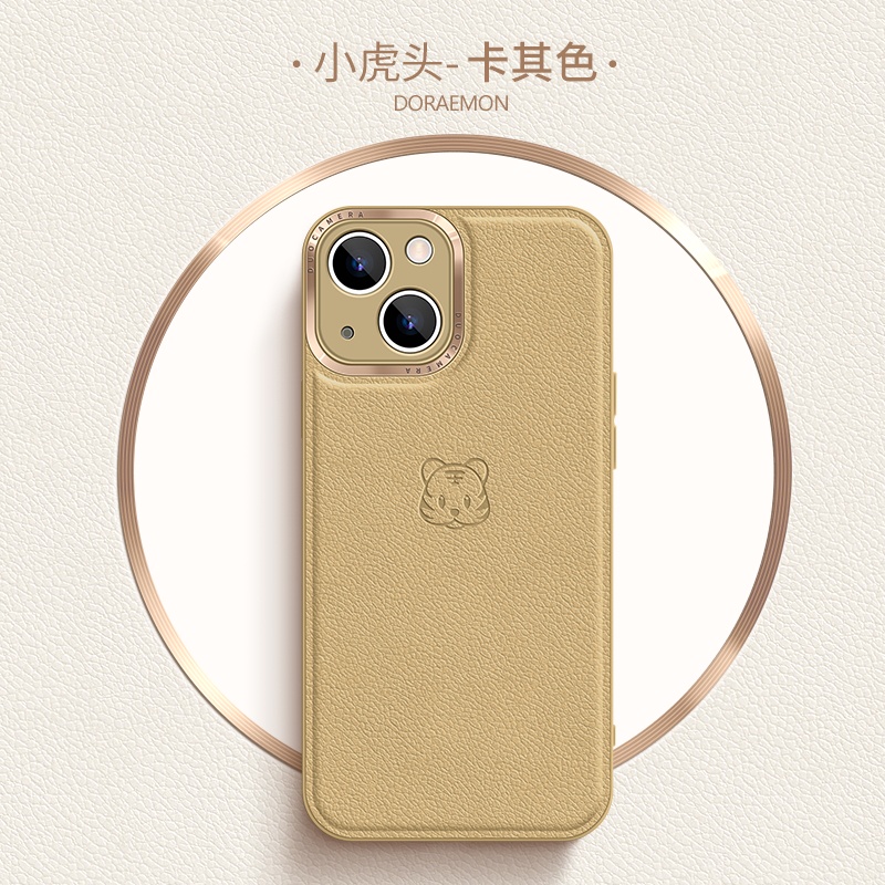 Ốp Điện Thoại Da Cứng In Nổi Họa Tiết Hổ Hoạt Hình Sang Trọng Cho iPhone 11 12 13 Pro Max