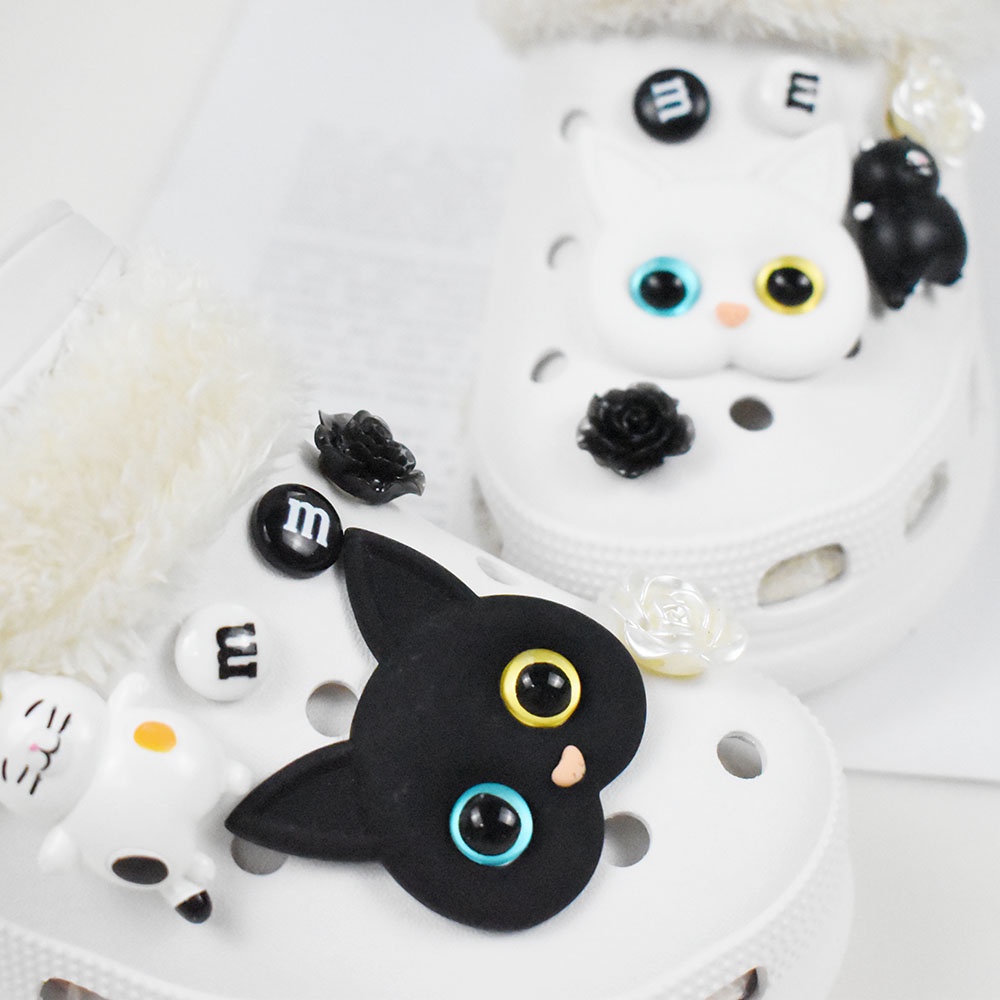 Ghim Cài Giày Hình Chú Mèo 3d Dễ Thương Cho Nữ