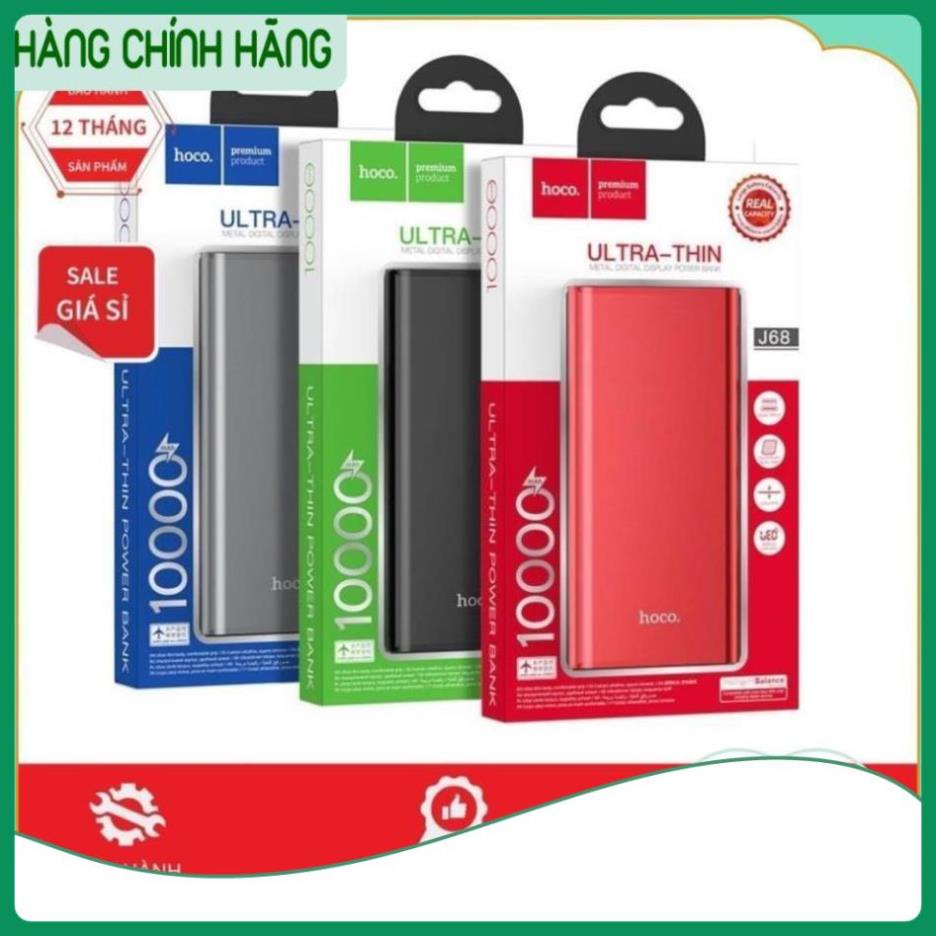 Pin sạc dự phòng J68 Resourceful Hoco, Màn hình kỹ thuật số LED 10000mAh BH 12 tháng