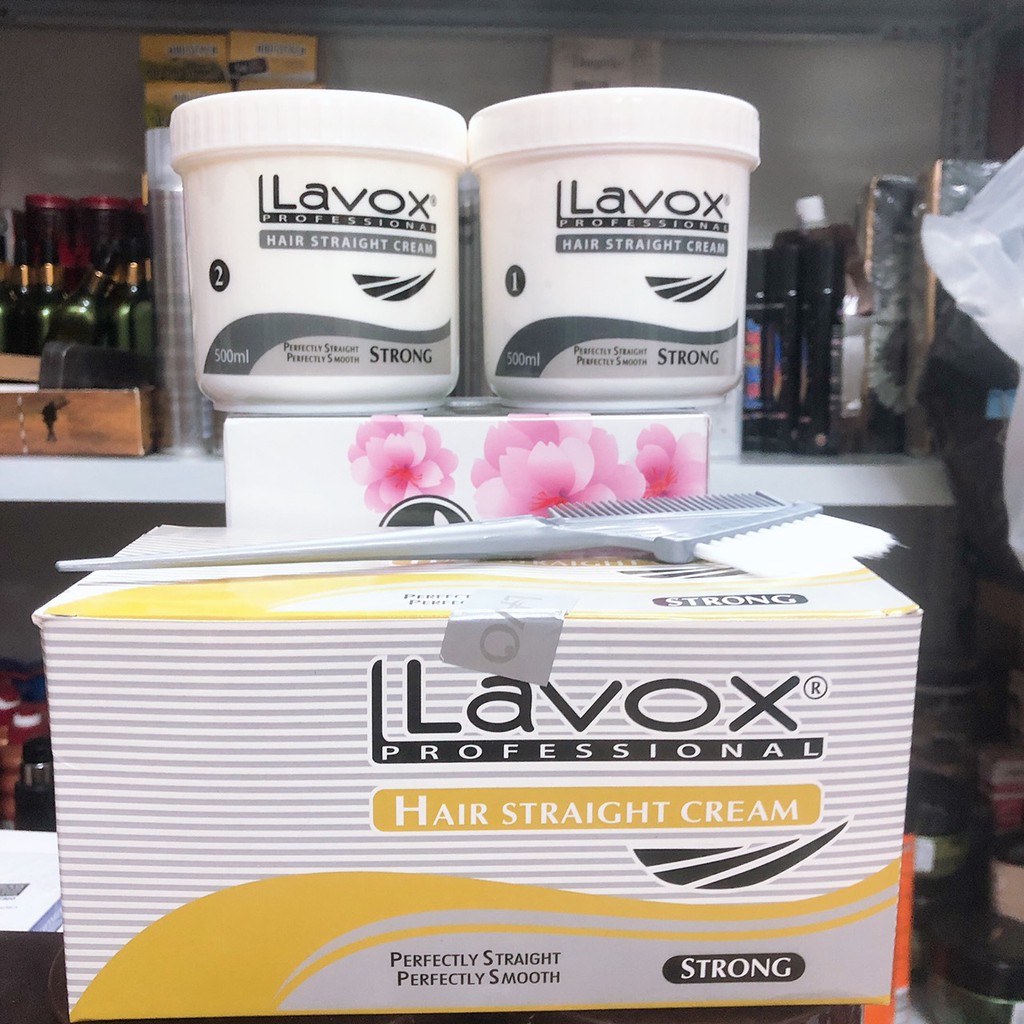 Cặp Duỗi Tóc Lavox 500mlx2 và Chổi vào thuốc Uốn Ép Nhuộm