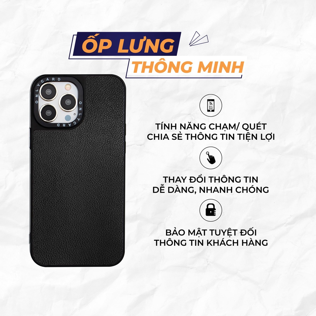 Ốp lưng thông minh Onlycard_Black_06/Dành cho các dòng IPhone 7/7plus/8/8plus/x/xr/xs/11/12/13/pro/promax