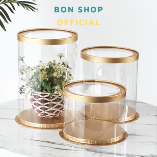 [HÀNG CAO CẤP] Hộp Mica Hình Trụ Tròn Trong Suốt lên Set Quà Tết, đựng Bánh Kem, Quà Tặng - nhiều Size