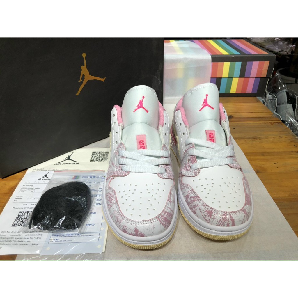 (FREESHIP+ẢNH THẬT+ Sale 6.6) Giày jordan hồng phấn vảy sơn full box. Hàng 1vs1.