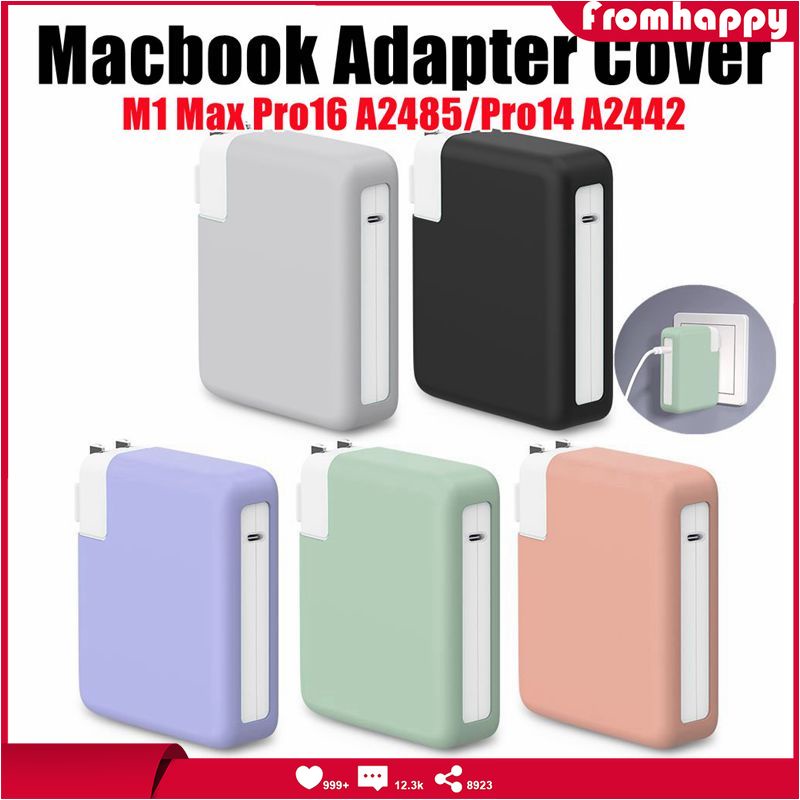 Vỏ silicone bảo vệ cho hộp sạc Macbook M1 Max Pro16 A2485 Pro14 A2442 Air 2020 A2338 A2337 Pro