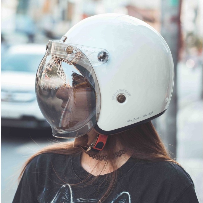 Kính chắn mũ bảo hiểm 3/4 BULLDOG BUBBLE  - BIKER.176 - Mũ bảo hiểm chính hãng Vũng Tàu