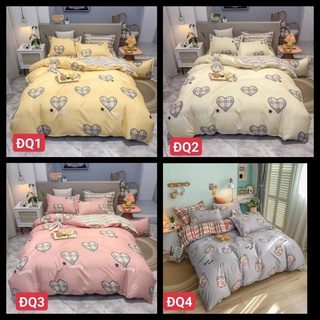 Sale off trọn bộ chăn ga gối cotton Poly nhập khẩu 4 món