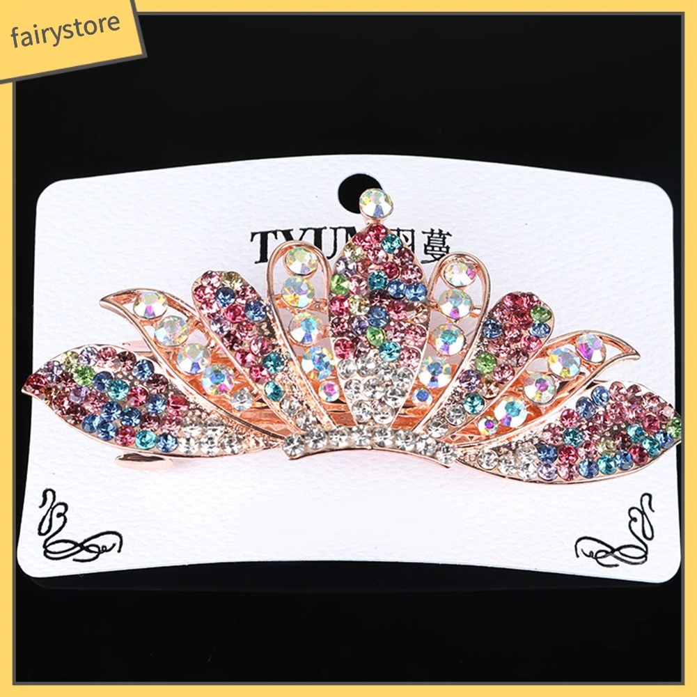 Kẹp Tóc Hình Vương Miện Đính Đá Thời Trang Cho Nữ