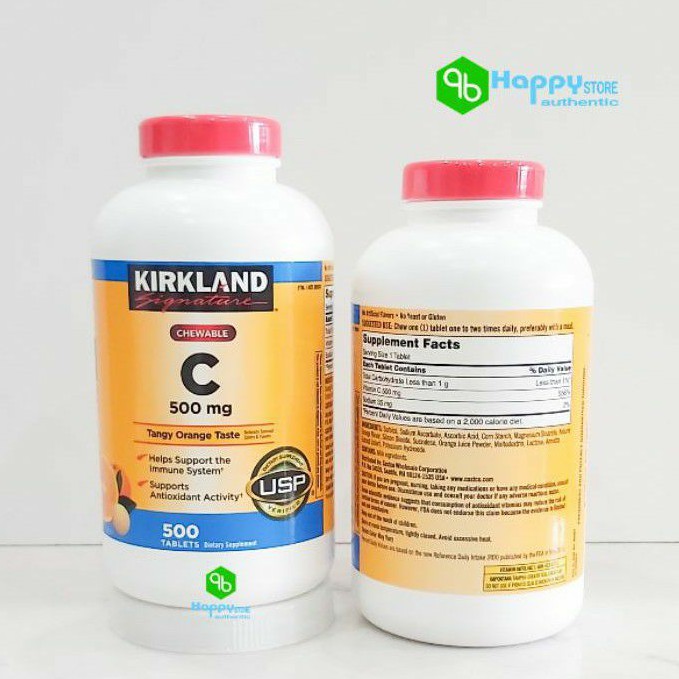 🍊🍊 Viên Ngậm ( Nhai ) Bổ Sung Vitamin C Kirkland, 500mg, Mỹ 🍊🍊 | BigBuy360 - bigbuy360.vn