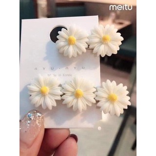 Set 2 Kẹp Tóc Nữ Hoa Cúc Trắng Họa Mi
