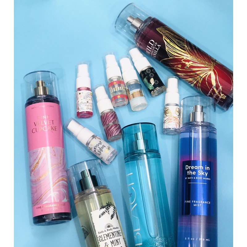 [Link 1/3-TRIAL SIZE-ĐỦ MÙI] Xịt Thơm Toàn Thân Bath And Body Works Body Mist (10ml)