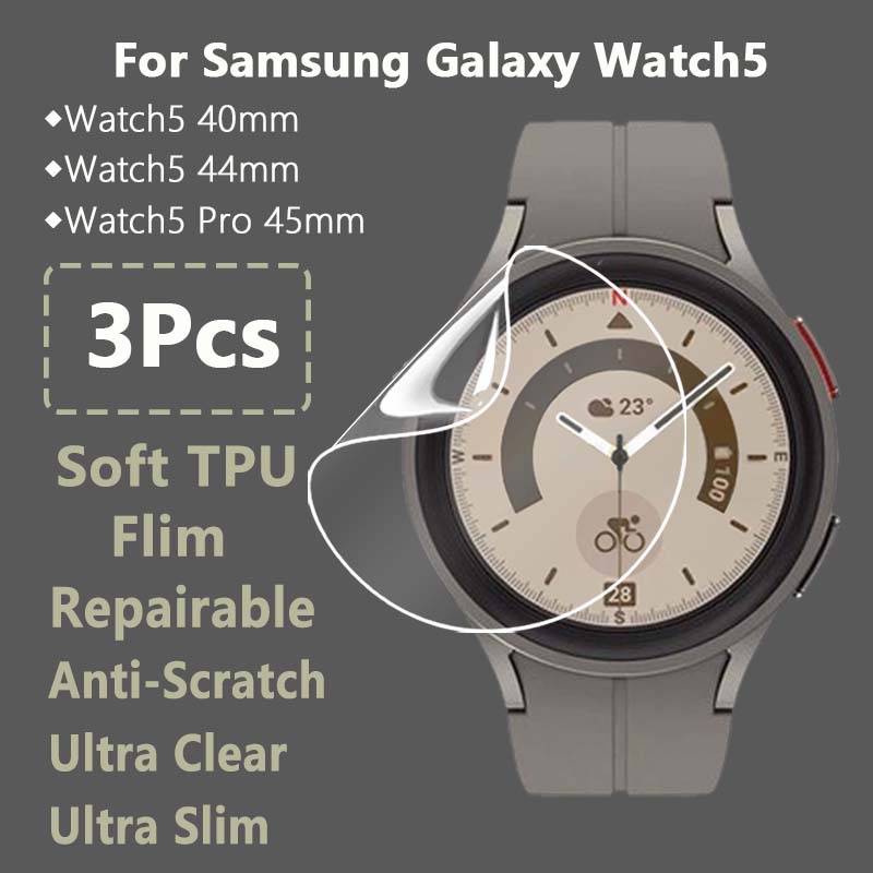 Set 2 / 3 / 5 / 10 Miếng Dán Màn Hình Cho Đồng Hồ Samsung Galaxy Watch5 Pro 40mm 44mm 45mm Kính