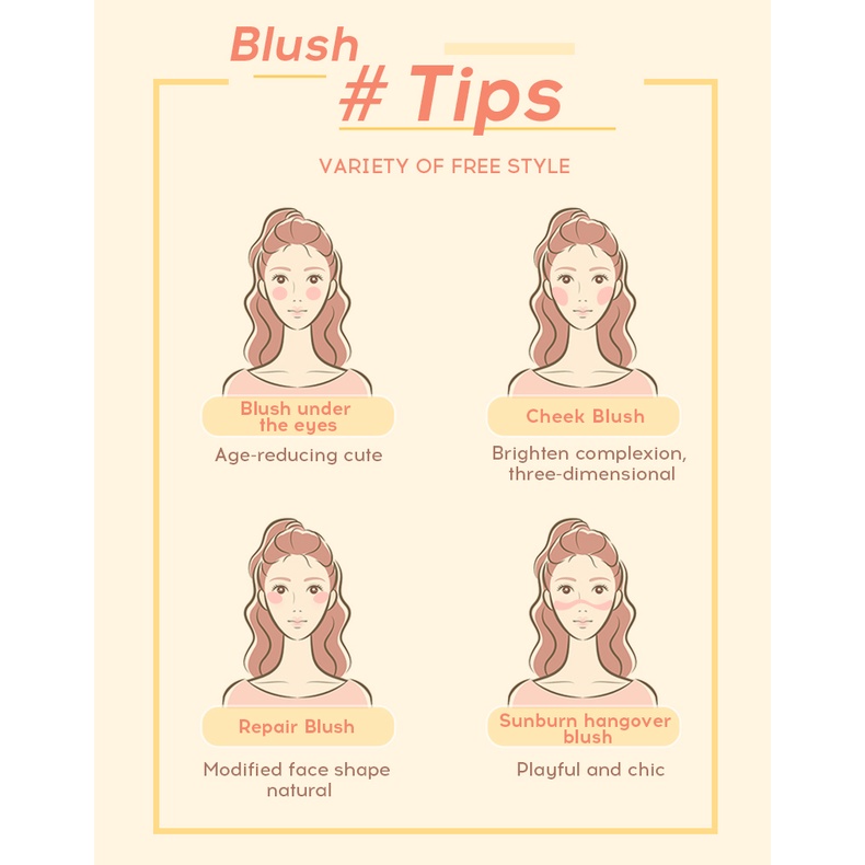 Phấn Má Hồng Màu Lì/Màu Nude/Màu Đào Tự Nhiên Với Độ Bóng Cao