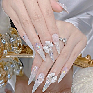 Bộ móng úp tay thiết kế tặng kèm keo dán móng & dũa