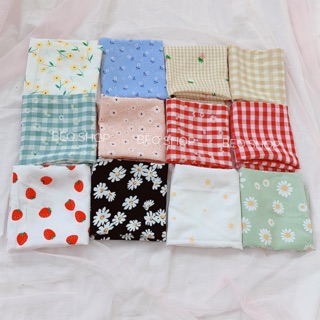 Khăn bandana vuông 50* 50cm , khăn bandana hoạ tiết hoa nhí , khăn bandana hoạ tiết