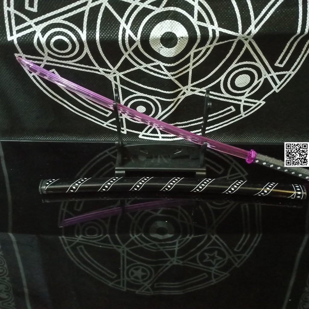 Mô hình Kenshin kiem katana nihonto PVC trong tím nguyên tố hắc ám Demon Slayer 1913