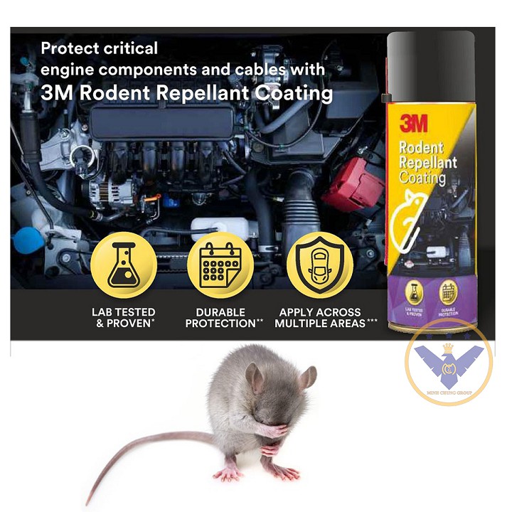 Chai xịt chống chuột khoang động cơ ô tô 3M Rodent Repellant Coating 250g