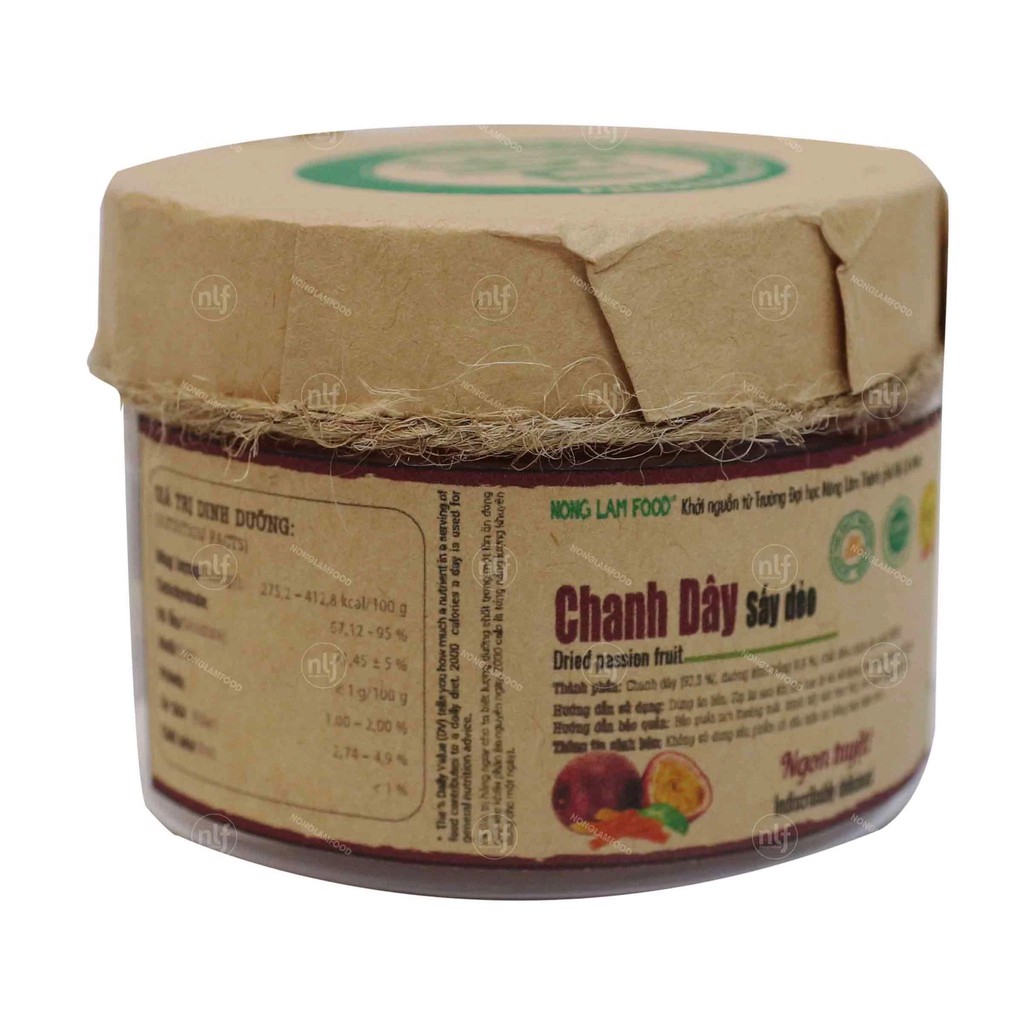 Chanh Dây Sấy Dẻo Nonglamfood  Hũ 100g | Healthy snack | Ăn vặt văn phòng