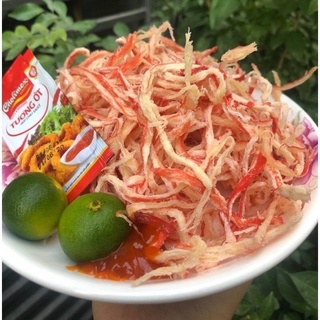Mực xé sợi hấp nước dừa