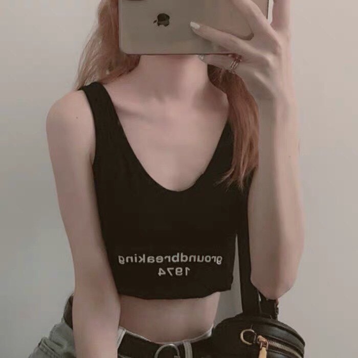 (Set 2 áo CROPTOP & BRA) Áo Thun Croptop GROUNDBREAKING 1974- áo phông Croptop-AT003 | BigBuy360 - bigbuy360.vn