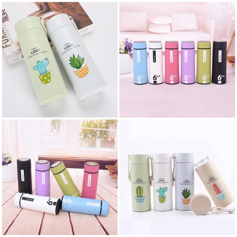 [Mã LIFE20KALL giảm 10% đơn 50K] Bình nước thủy tinh 450ml có bọc nhựa chống nóng, chống trơn trượt, an toàn