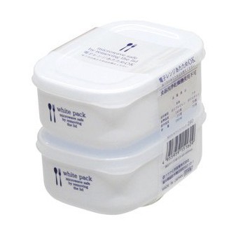 280ml /hộp - Set 4 hộp nhựa kèm nắp đậy đựng thực phẩm , ăn dặm White pack - Made in Japan - KBN 51609