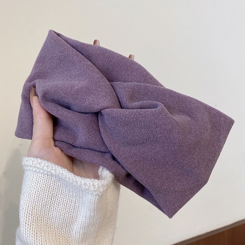 Băng Đô Cài Tóc Bản Rộng Phong Cách Hàn Quốc Đơn Giản Cho Nữ