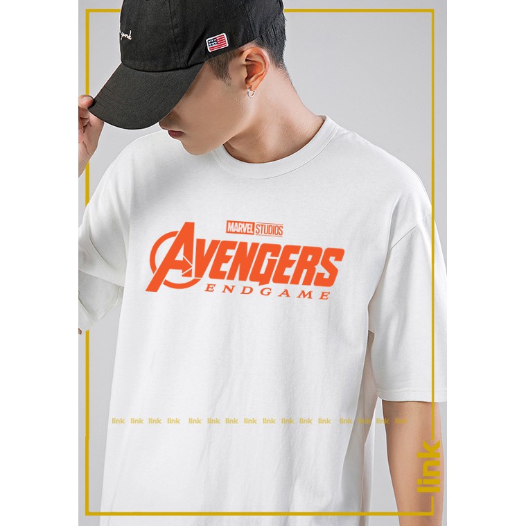 Áo thun nam tay lỡ AVENGERS ENDGAME logo trước ngực đủ màu sắc nét
