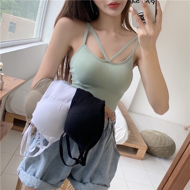 Áo Bra Cotton Dáng Dài Đệm Bàn Tay Cao Cấp V88 | BigBuy360 - bigbuy360.vn