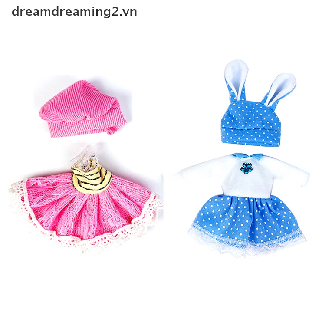 Đầm Nhiều Màu Sắc Cho Búp Bê Kích Thước 6 Inch