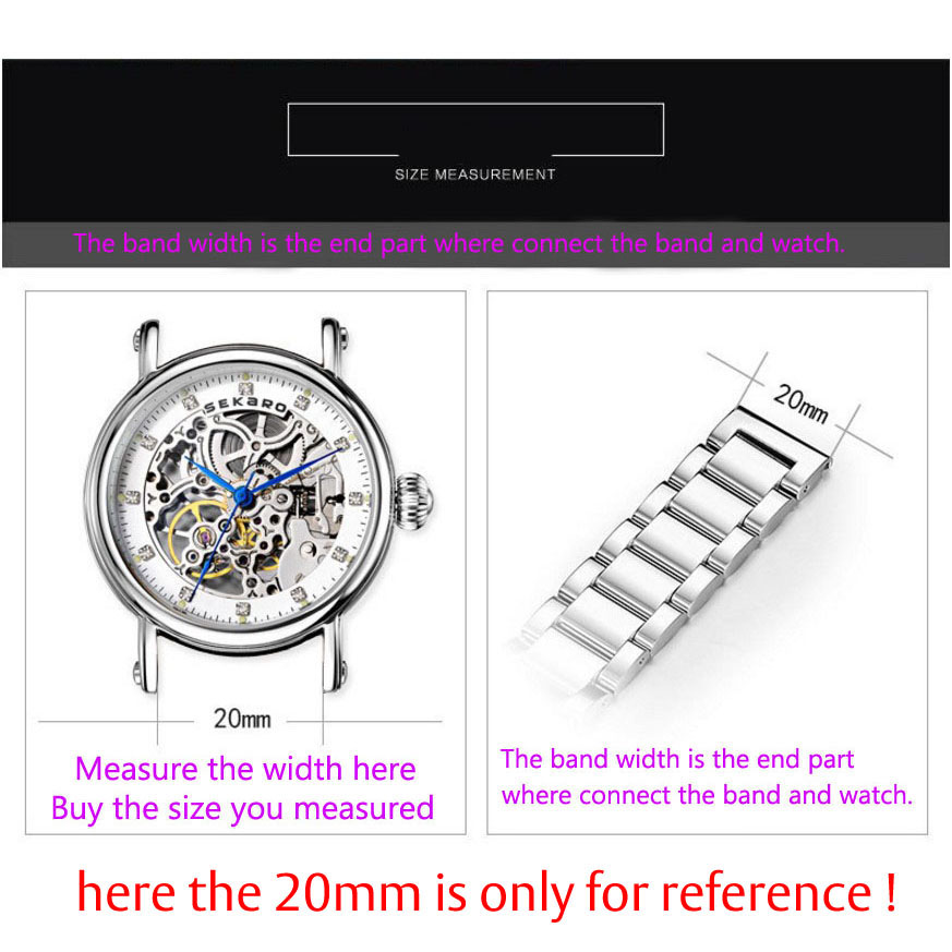 Dây da khóa kim loại cho đồng hồ đeo tay 12mm 14mm 16mm 18mm 20mm 22mm 24mm