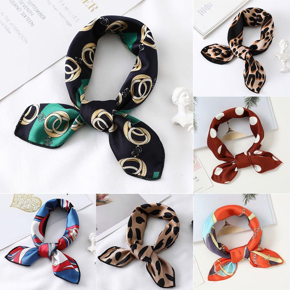 Khăn Quàng Cổ Vuông Bằng Lụa Nhỏ In Họa Tiết