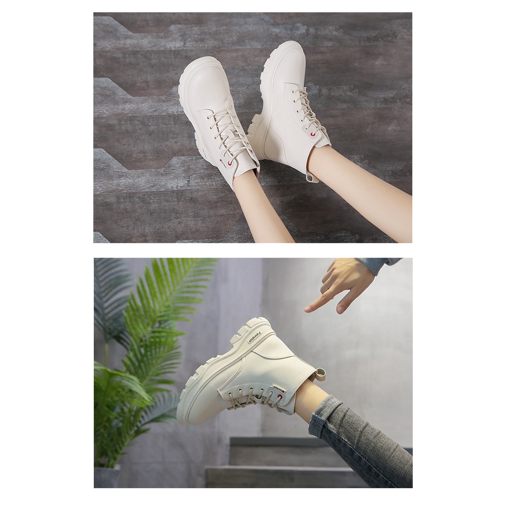 Boot Nữ Da Cao Cổ Cột Dây Phong Cách Thời Trang Hàn Quốc MBS352 - Seun shoes | BigBuy360 - bigbuy360.vn