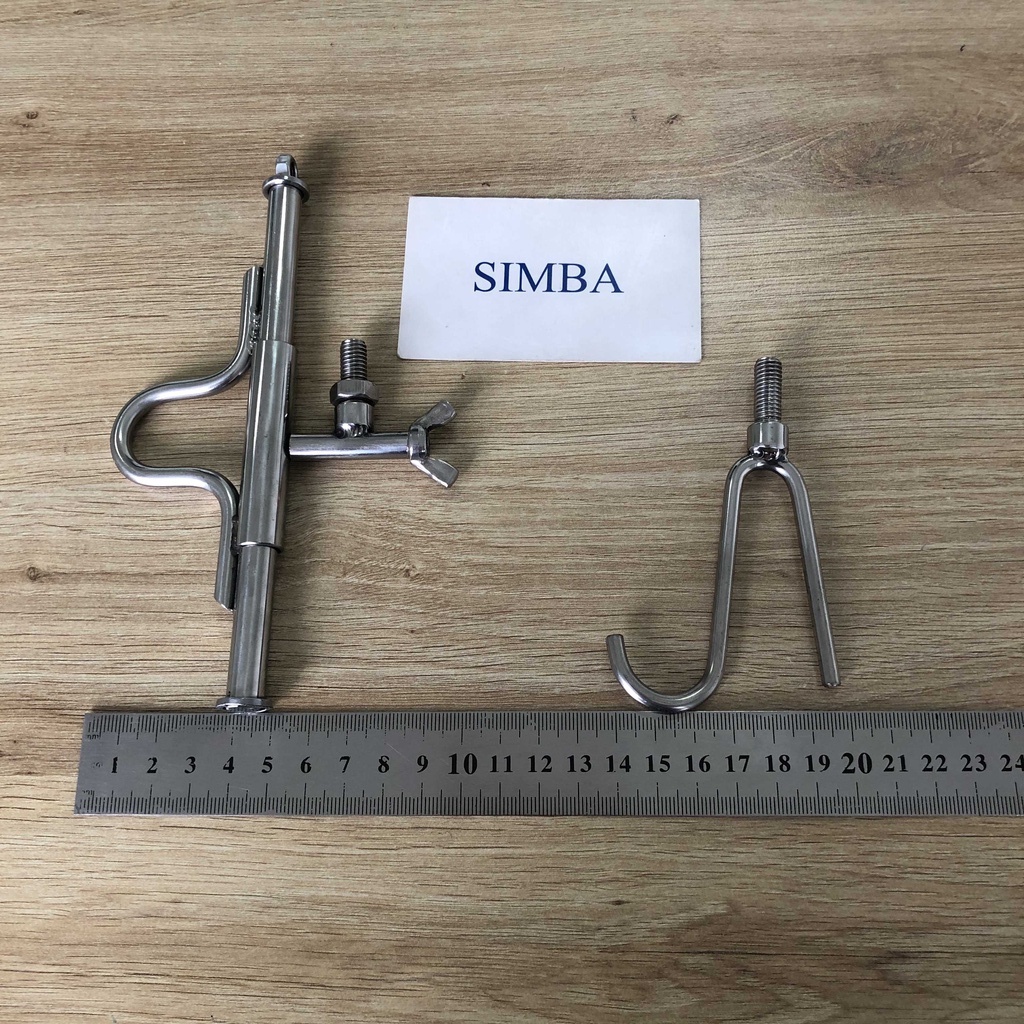 1 SÀO THI CÔNG XỎ GÔNG CÁP TREO và 2 đầu móc, SÀO INOX THI CÔNG CÁP HÀNG VIỆT NAM CAO CẤP DÀI 4.8M, 6M