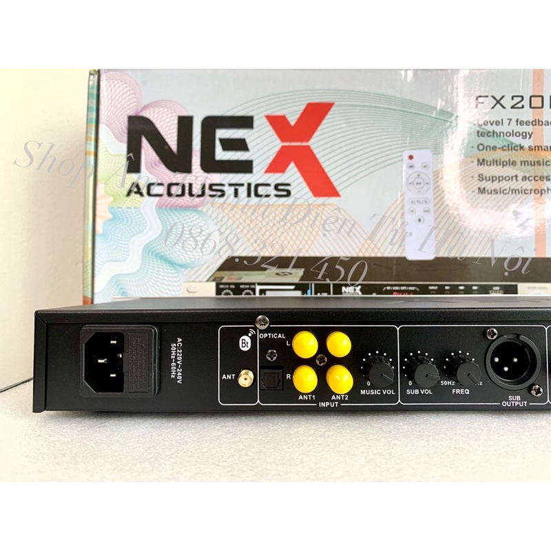 Vang Cơ FX20 PLus Có Điều Khiển (Tặng 2 Dây Canon) Chống Hú Tốt. Kết Nối Quang Học Optical, Bluetooth, Usb, AV.