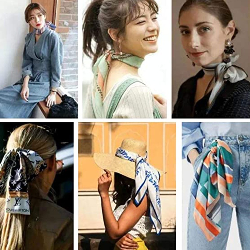 Khăn Quàng Cổ Bằng Vải Satin Thời Trang Dành Cho Nữ