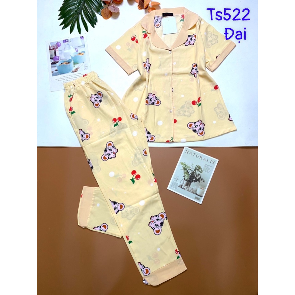 Đồ bộ nữ bigsize pijama dài tay ngắn vải lụa hàn mịn mát